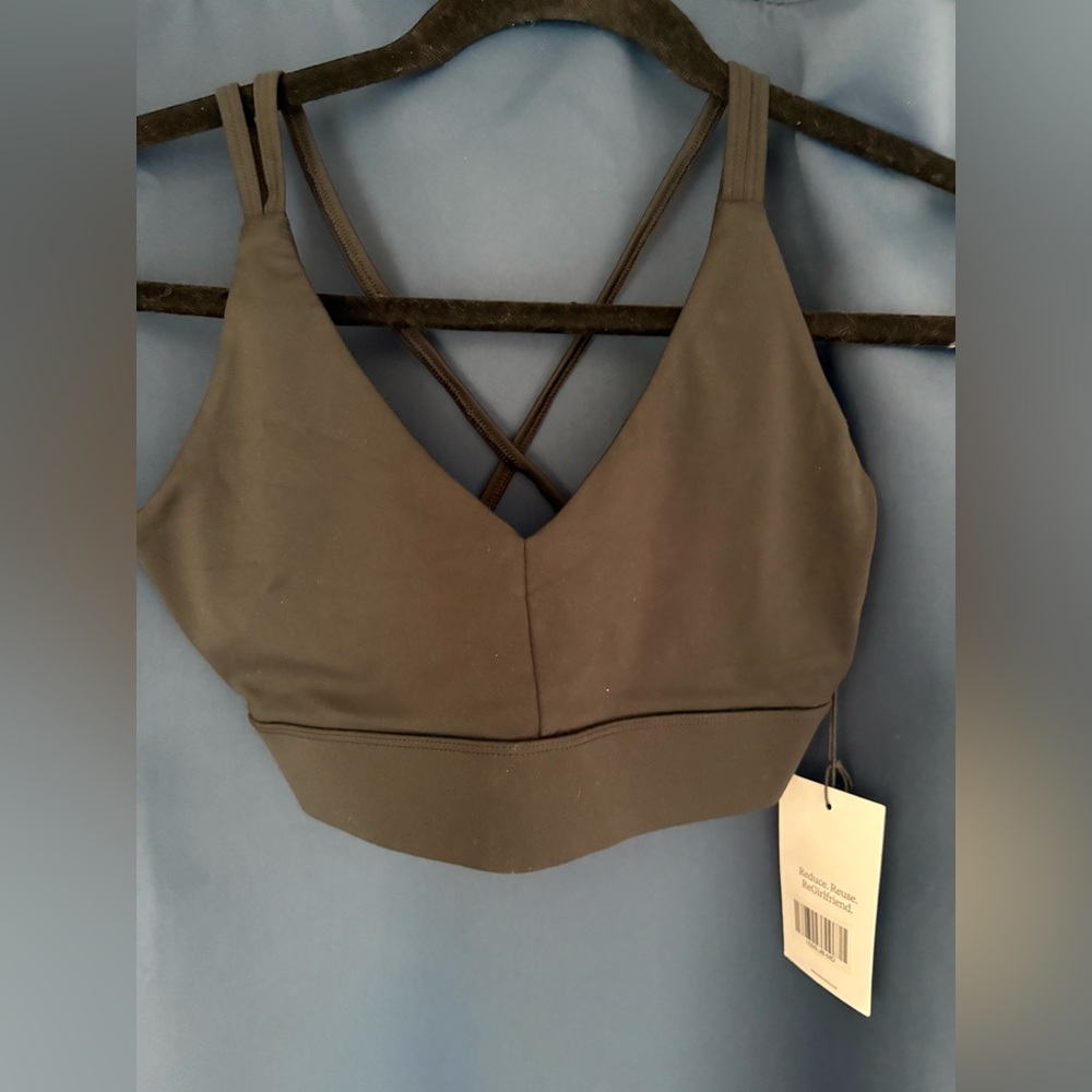 Girlfriend Collective sports bra bralette black new with tags